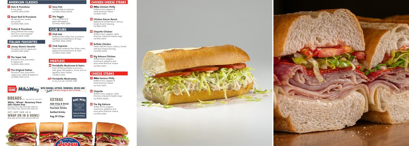Jersey Mike's Subs Menu