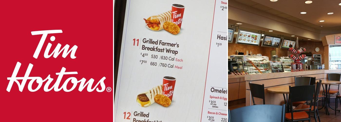 Tim Hortons Menu