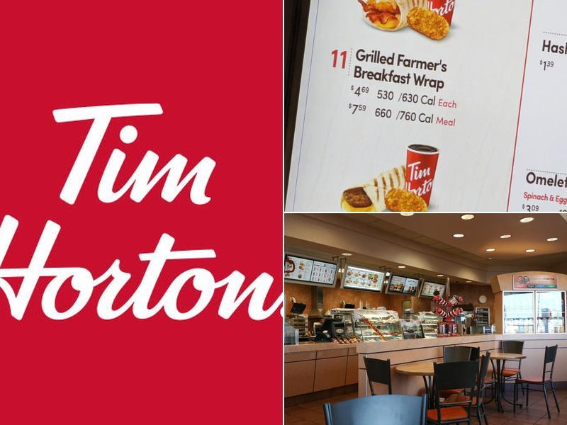 Tim Hortons Menu
