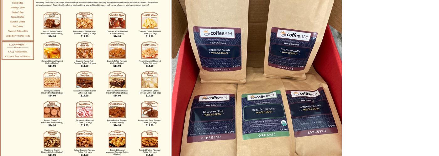 FlavoredCoffee.com Menu