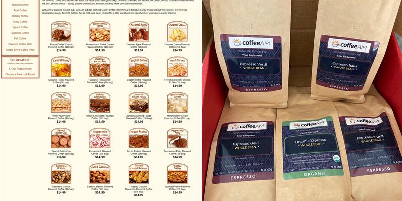 FlavoredCoffee.com Menu