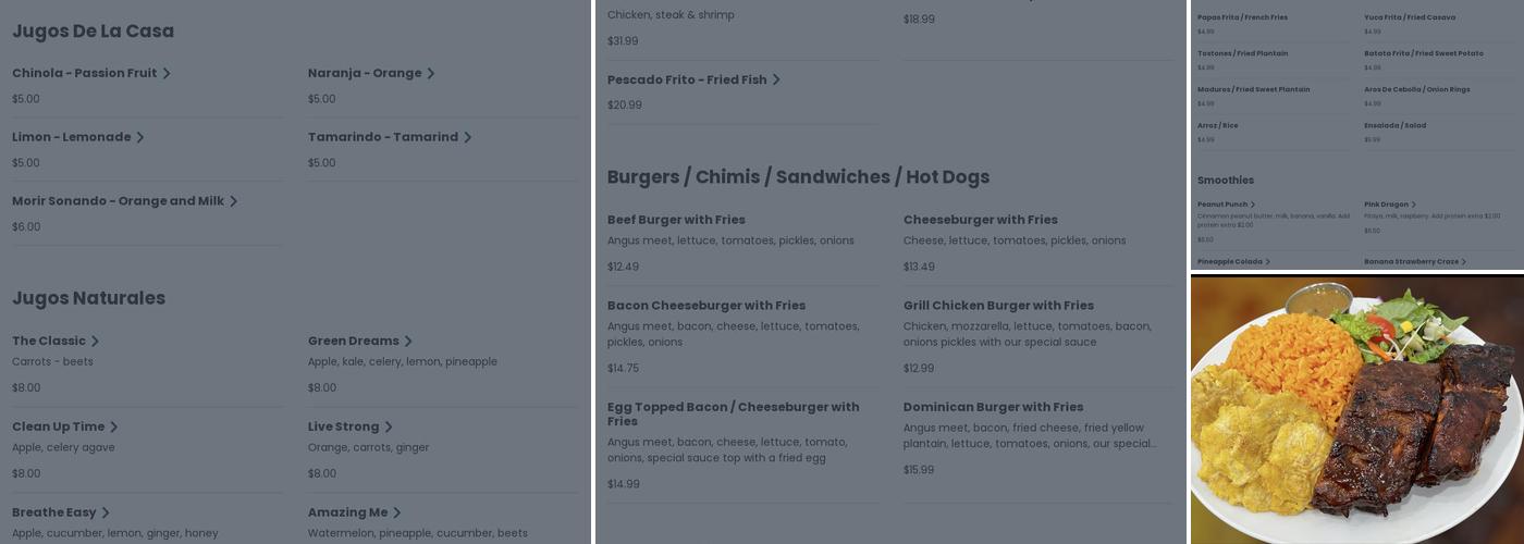 Rompe Chimi Menu