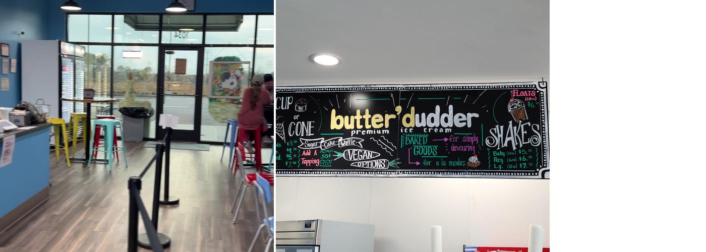 butter'dudder Premium Ice Cream Menu