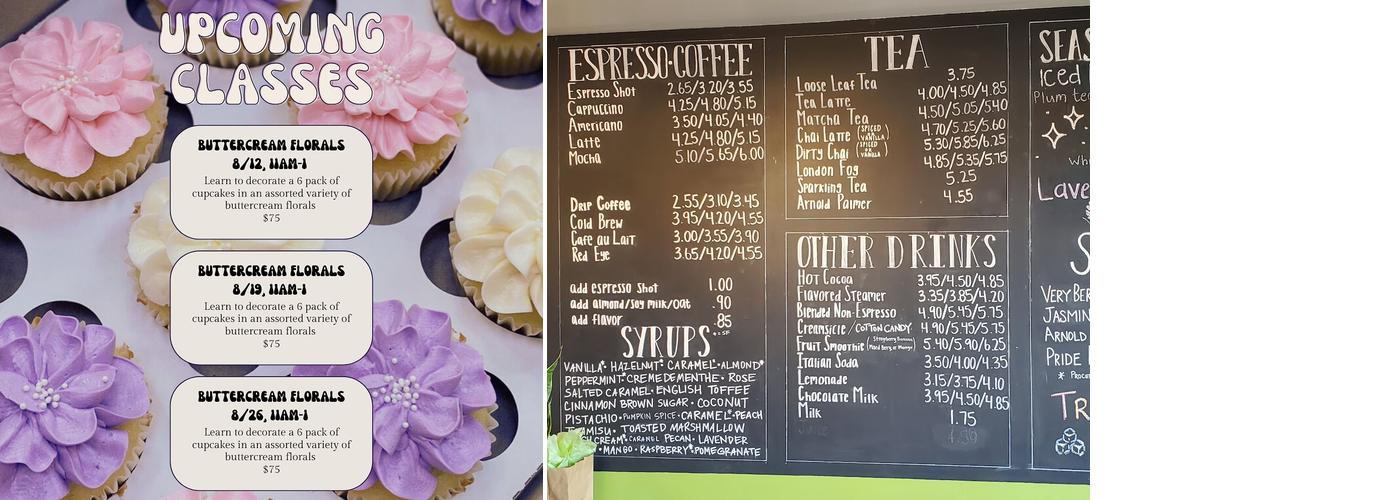 Haylie B's Bakery Menu