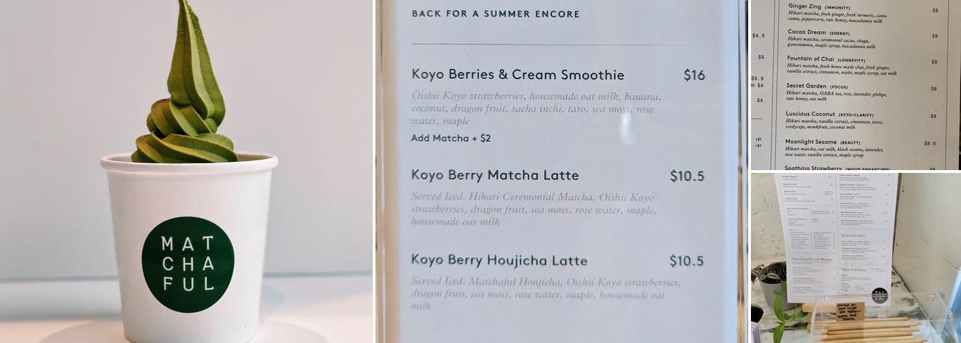 Matchaful Menu
