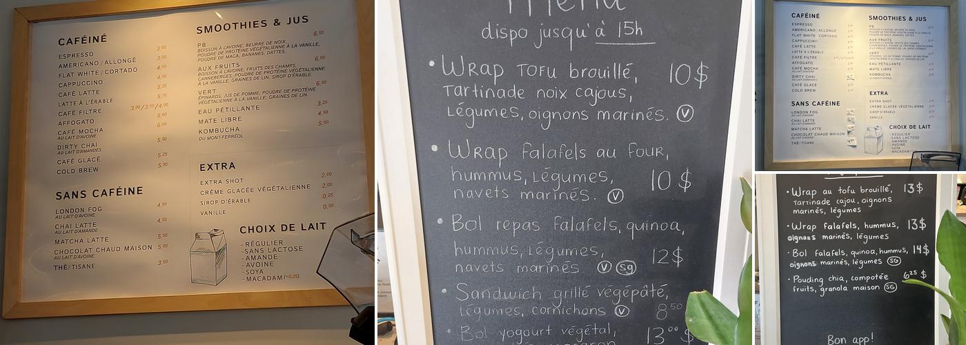 Le Philtre Cafe Menu