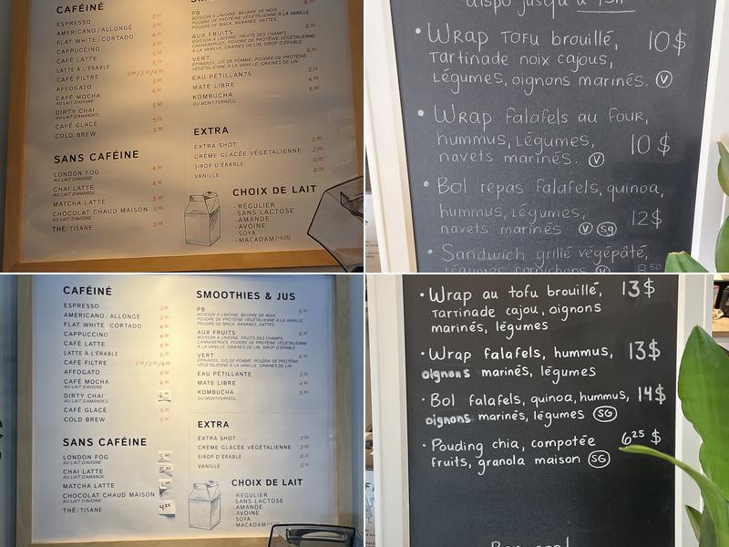 Le Philtre Cafe Menu