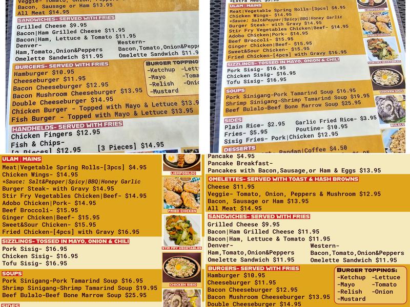 Kainan a place to eat Menu