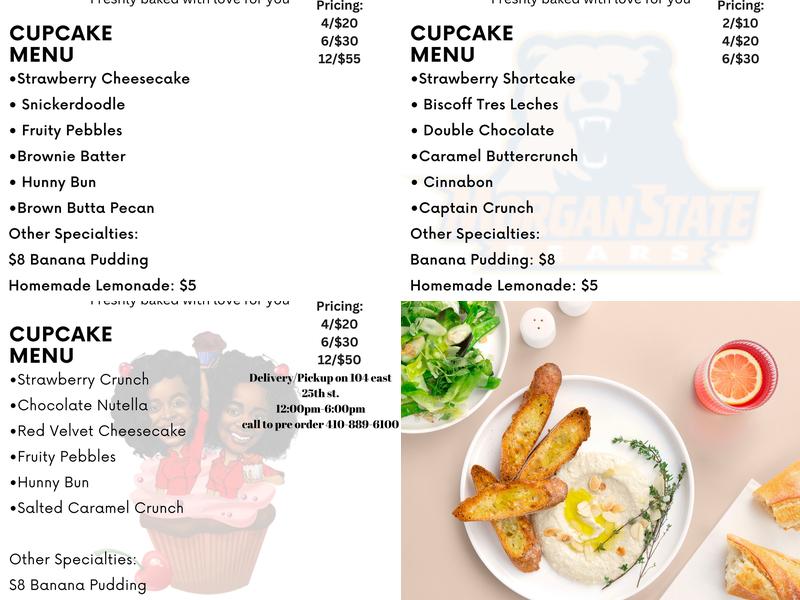 Sistahs' Sweets Menu