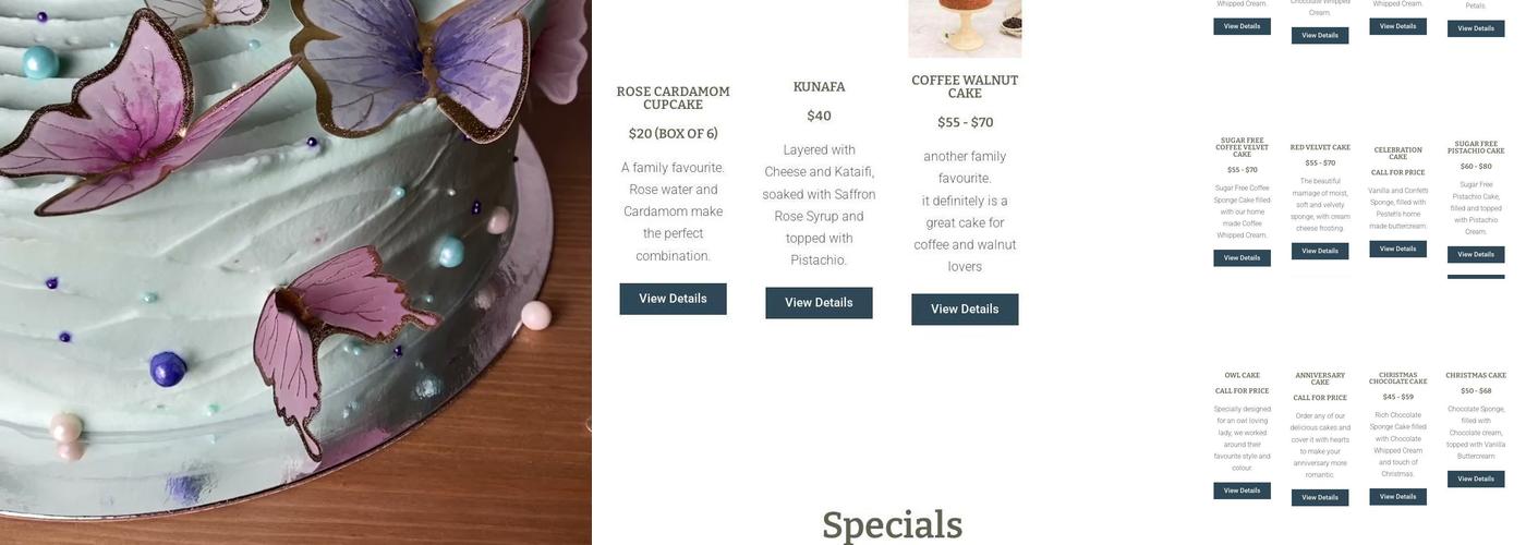 Pesteh Bakery Menu