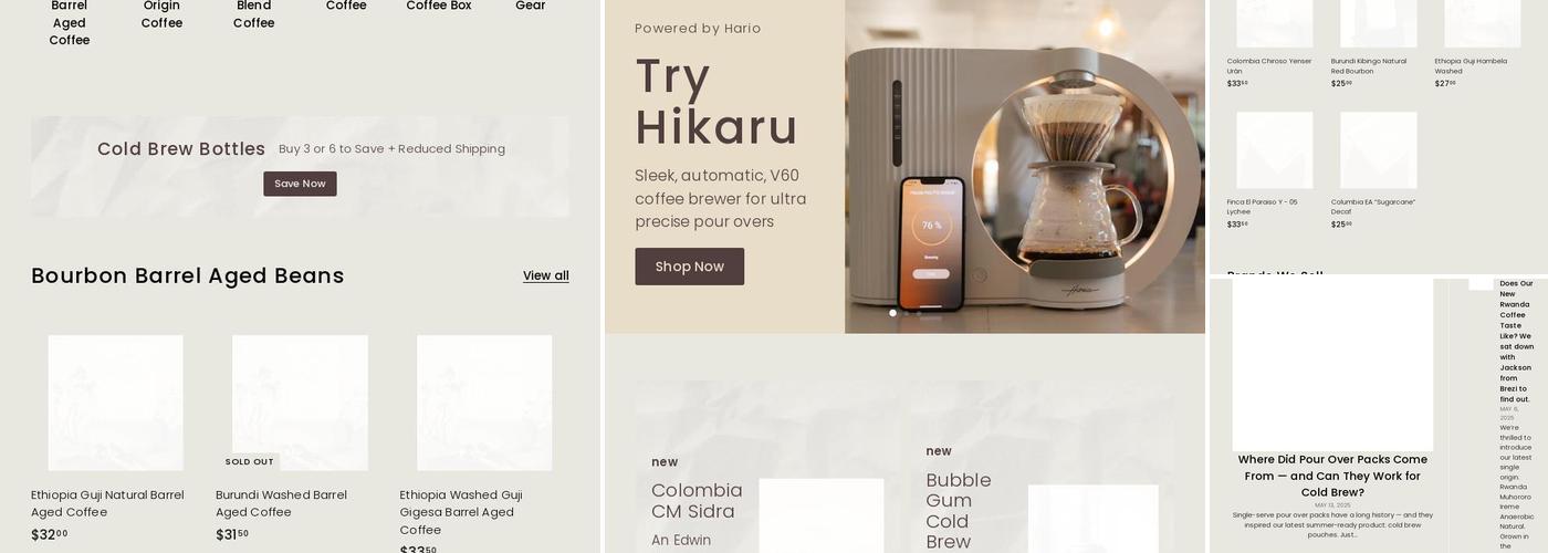 Regent Coffee Brew and Bottle House Menu