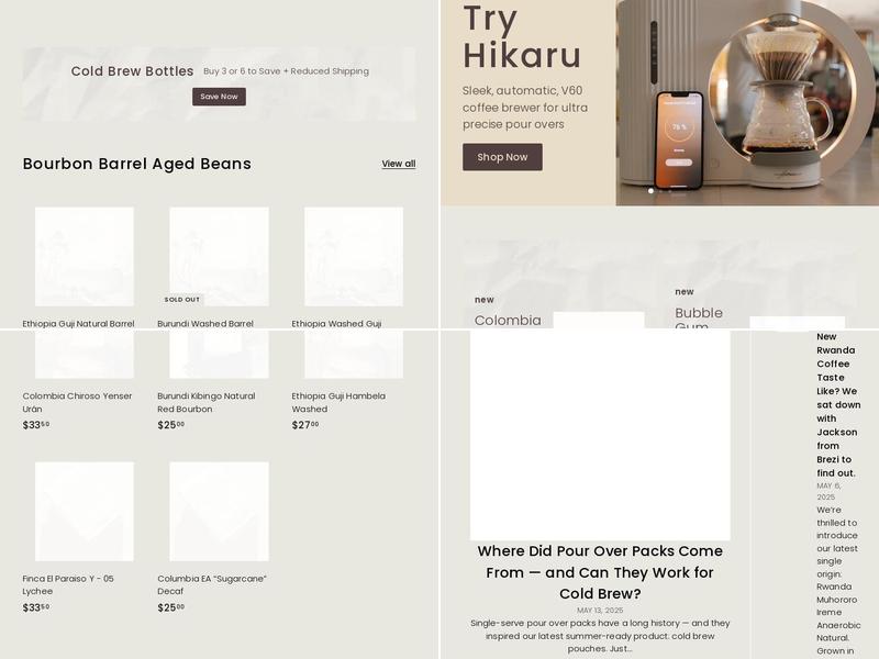 Regent Coffee Brew and Bottle House Menu