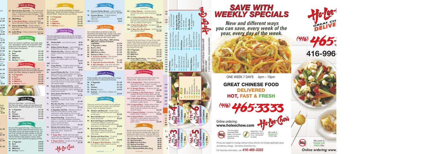 The Rusty Nail Pub Menu