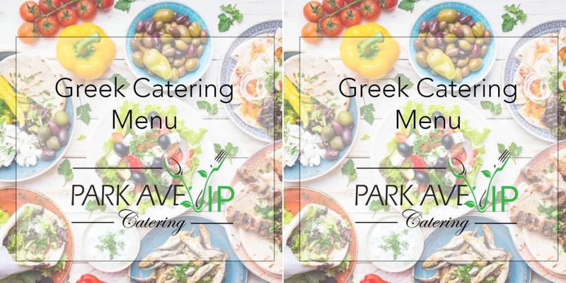 Park Ave VIP Catering Menu