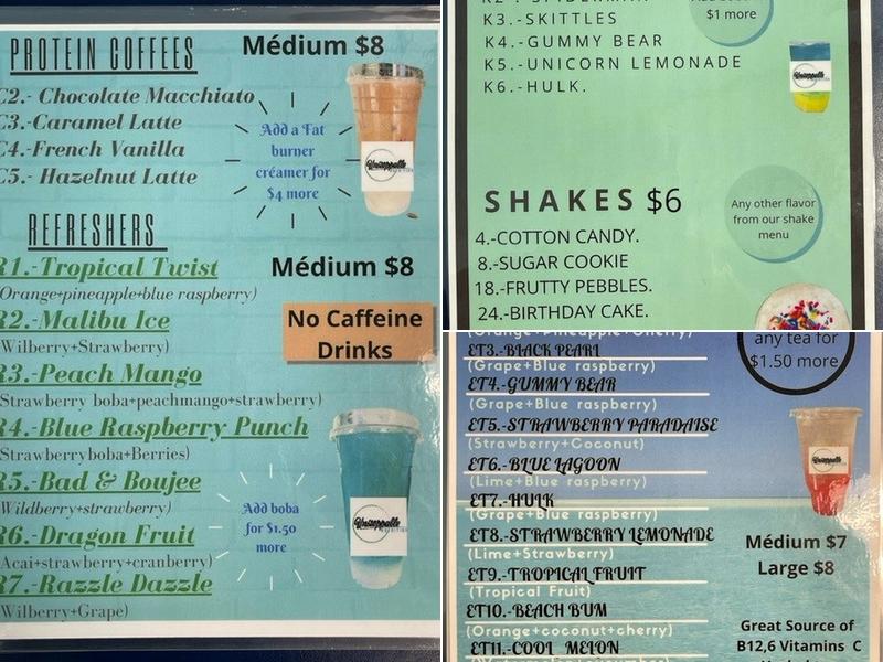 Unstoppable Nutrition Menu