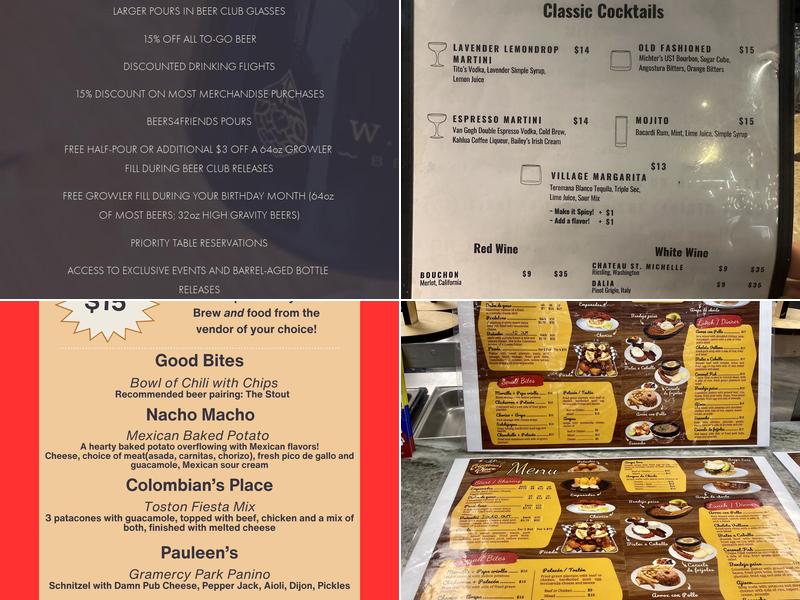 The Dell: Food & Brew Hall Menu
