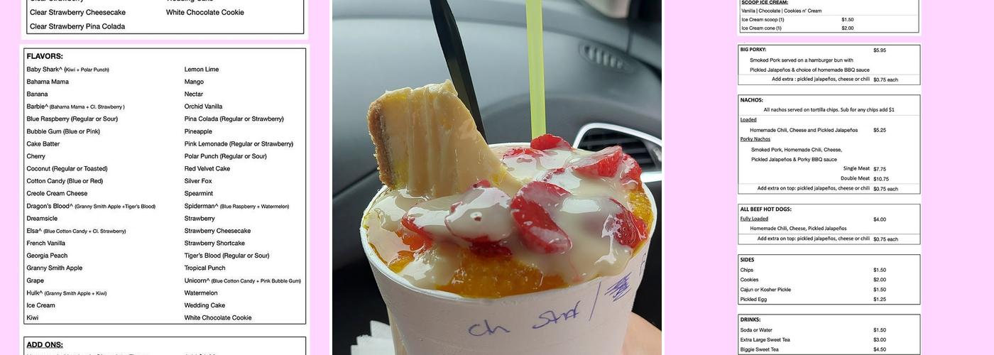 Blizzards Snobalz Menu