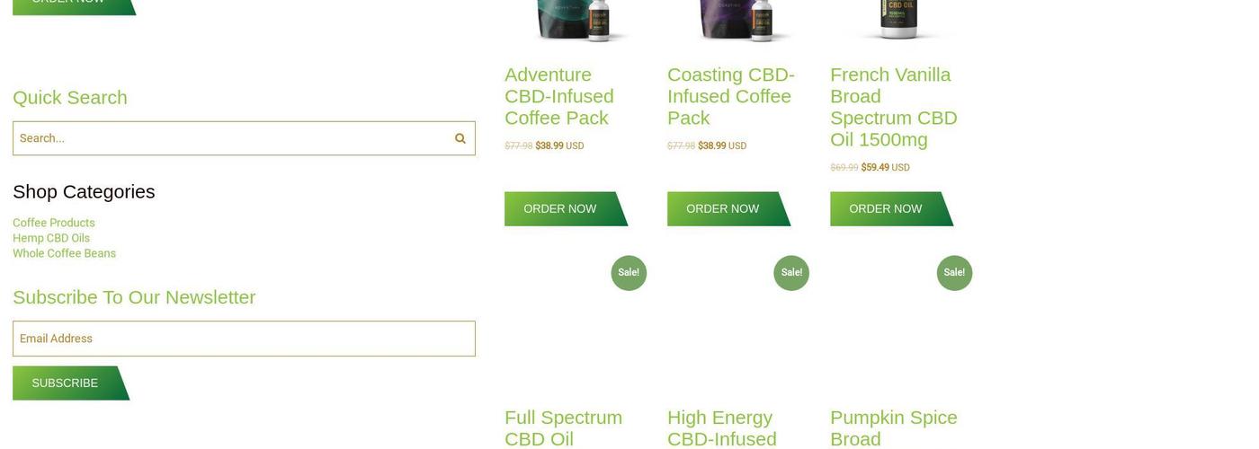 Fusion Coffee Beans Menu