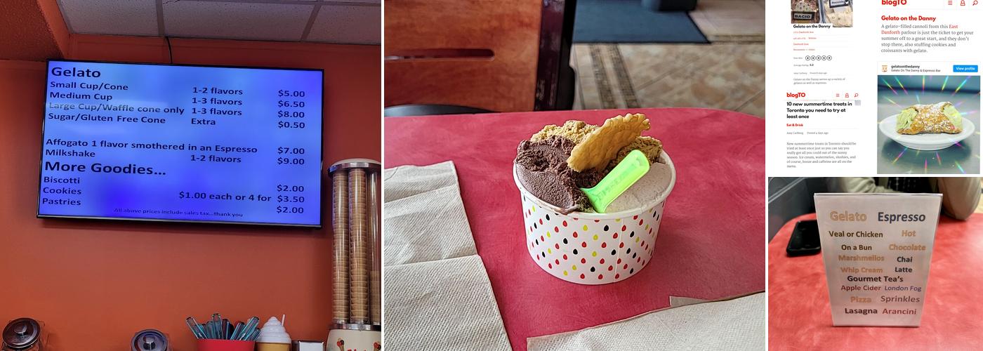Gelato On The Danny & Espresso Bar Menu