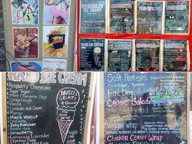 Buskers Ice Cream Menu