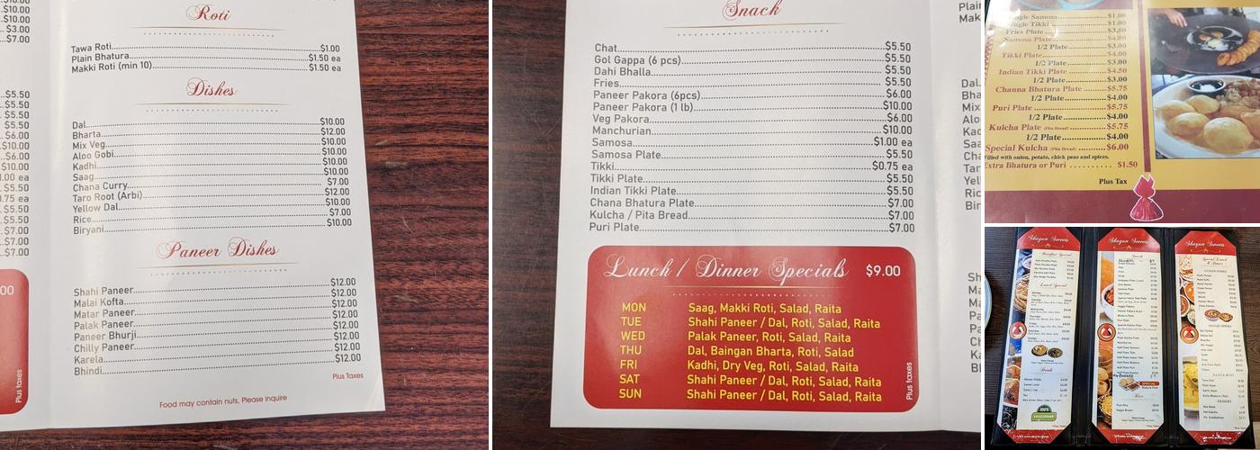 Shagun Sweets Menu