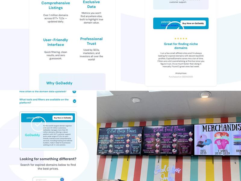 YOLO Rolled Ice Cream Menu