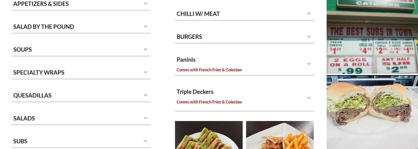 Monroe Deli Menu