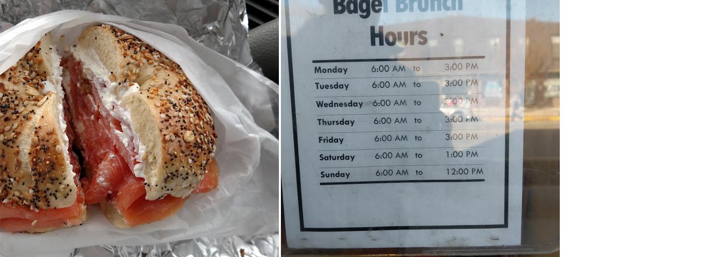 Anthony's Bagel Brunch Menu