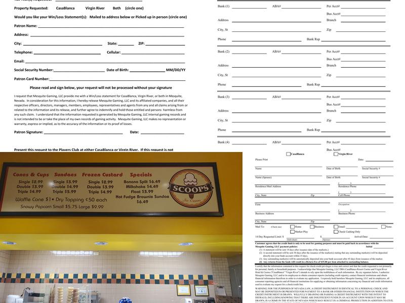 Scoops Menu