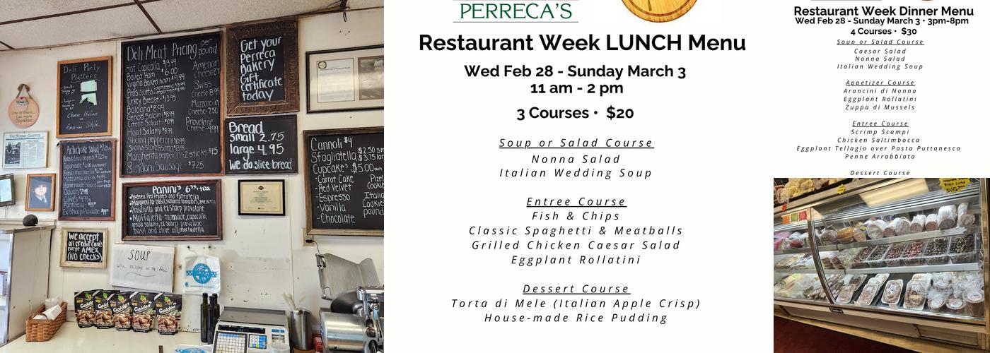 Perreca's Bakery Menu