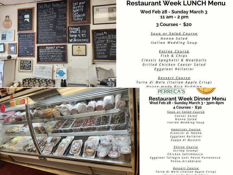 Perreca's Bakery Menu