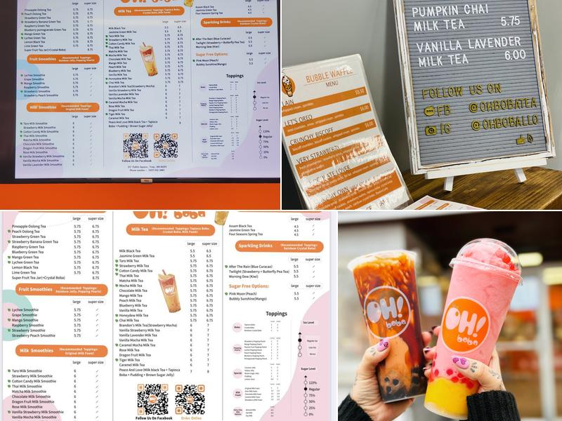 OH! Boba Menu