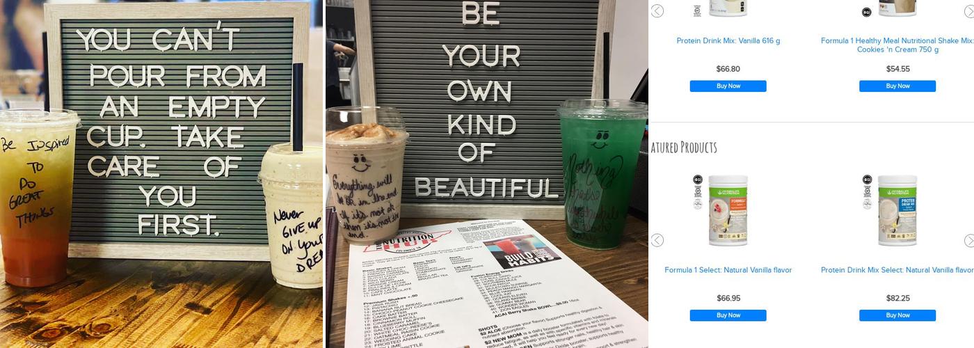 The Nutrition Hub of Columbia Menu