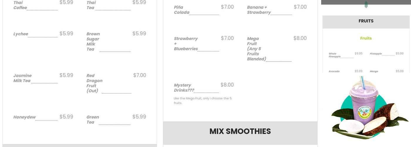 Best Smoothies Menu