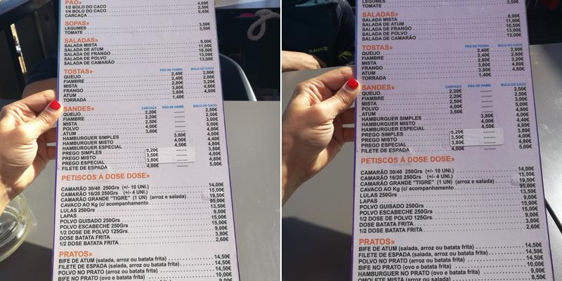 Bar do Henrique Menu