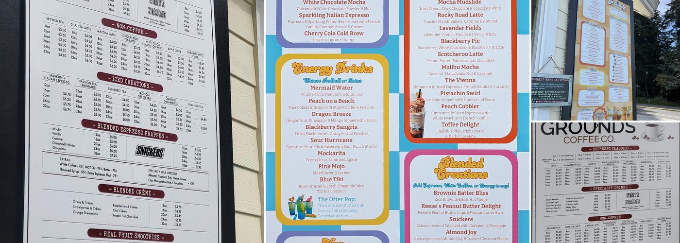 Grounds Coffee Co. Menu
