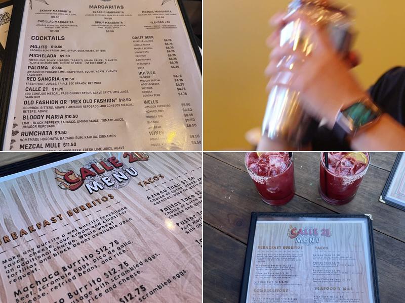 Calle 21 Menu