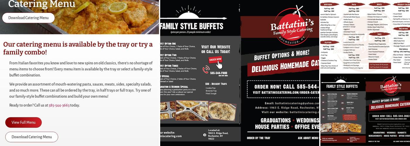 Battatini's Catering Menu