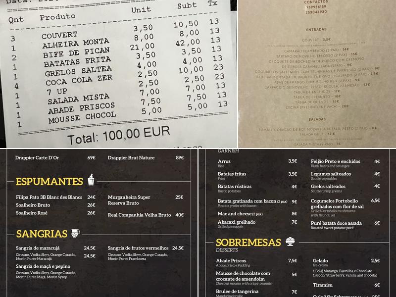 Gula Steak House Menu