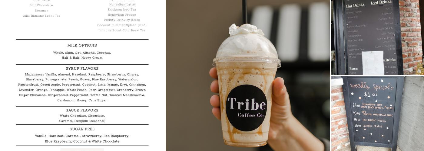 Tribe Coffee Co. Menu