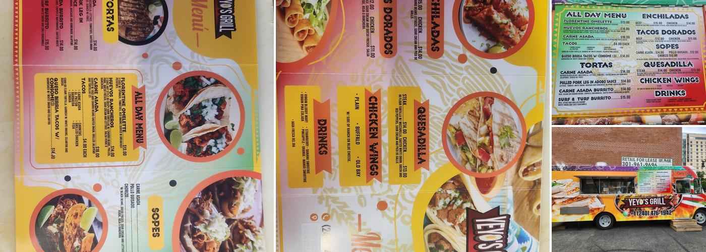 Yeyos Grill Menu