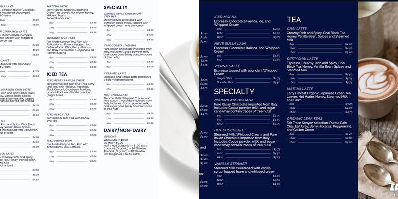 FAIR brew & trade Menu