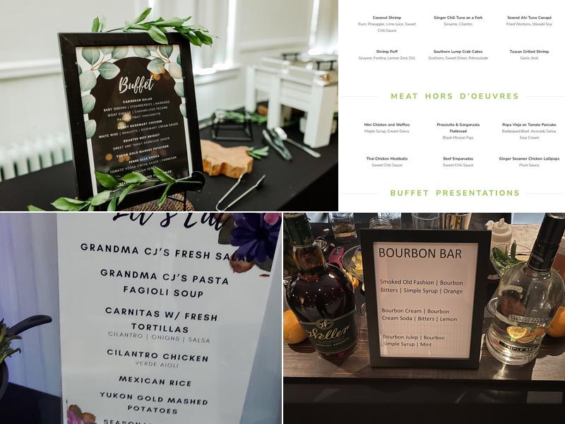 Arthur's Catering and Events Menu