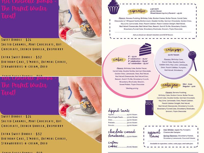 Thee Sweet Shoppe Menu