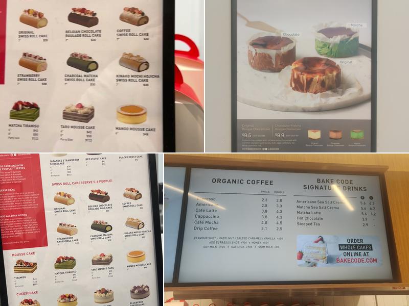 Bake Code (Scarborough) Menu