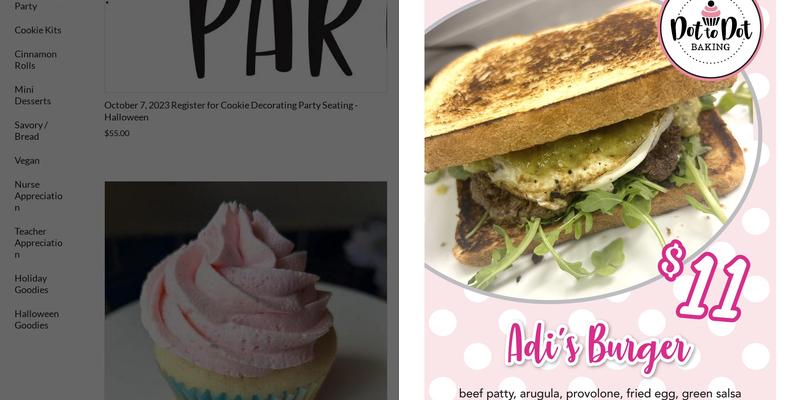 Dot To Dot Baking Menu