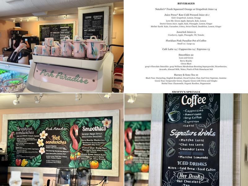 Pink Paradise Café Menu