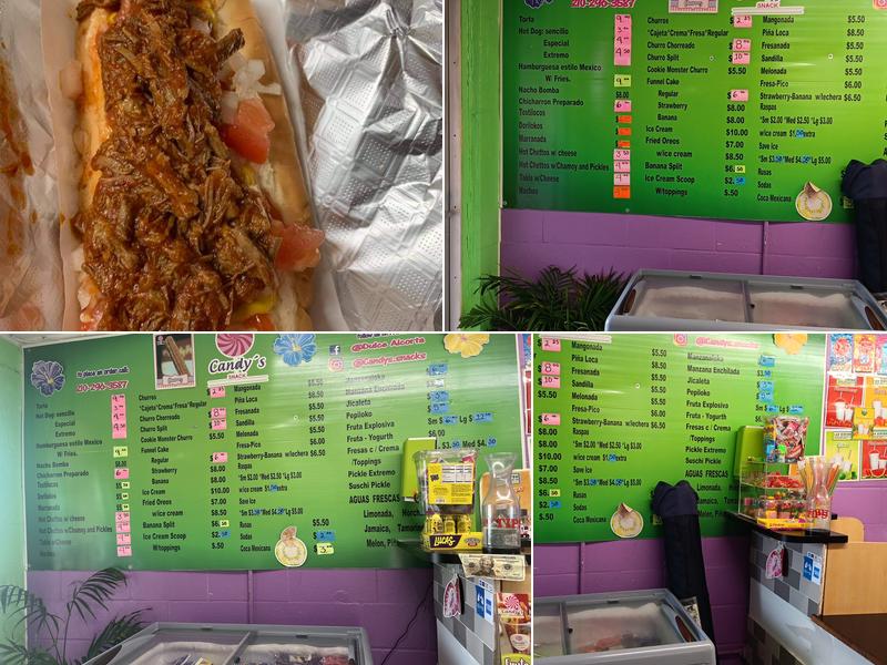 Candy's Snack Menu