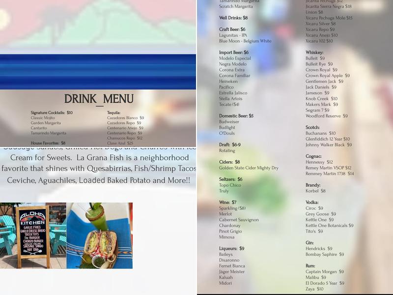 Aloha Kitchen Menu