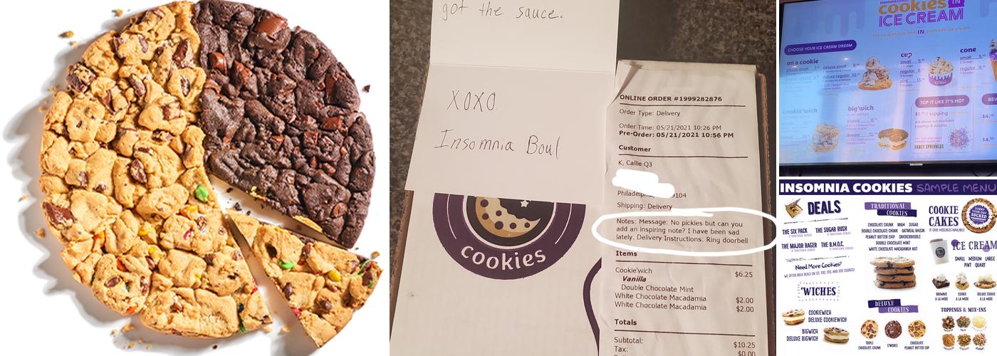 Insomnia Cookies Menu